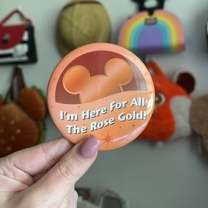 I’m here for all the rose gold Disney Button